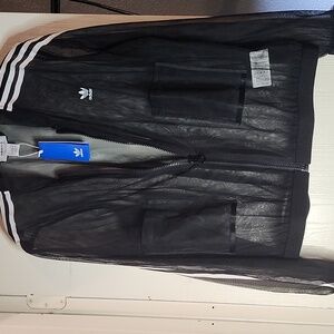 Adidas Black Sheer Mesh Jacket for Woman